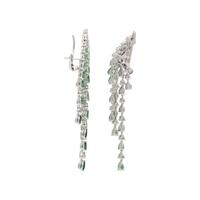 SALAVETTI, TSAVORITE GARNET, DIAMOND, AND WHITE GOLD EARRINGS