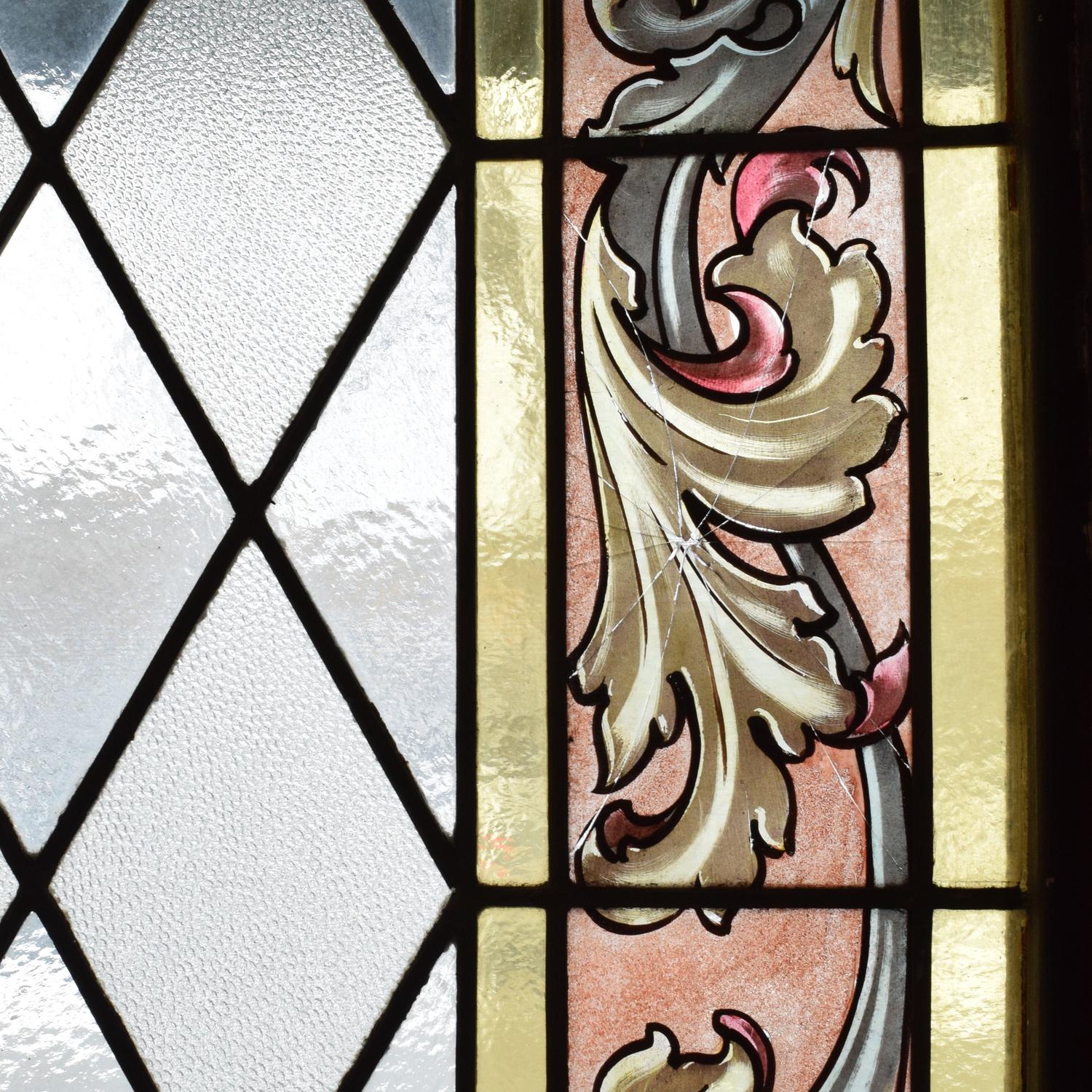 An Art Glass Window 40" W x 2.5" D x 73.5" H — Argentina, 20th Century
