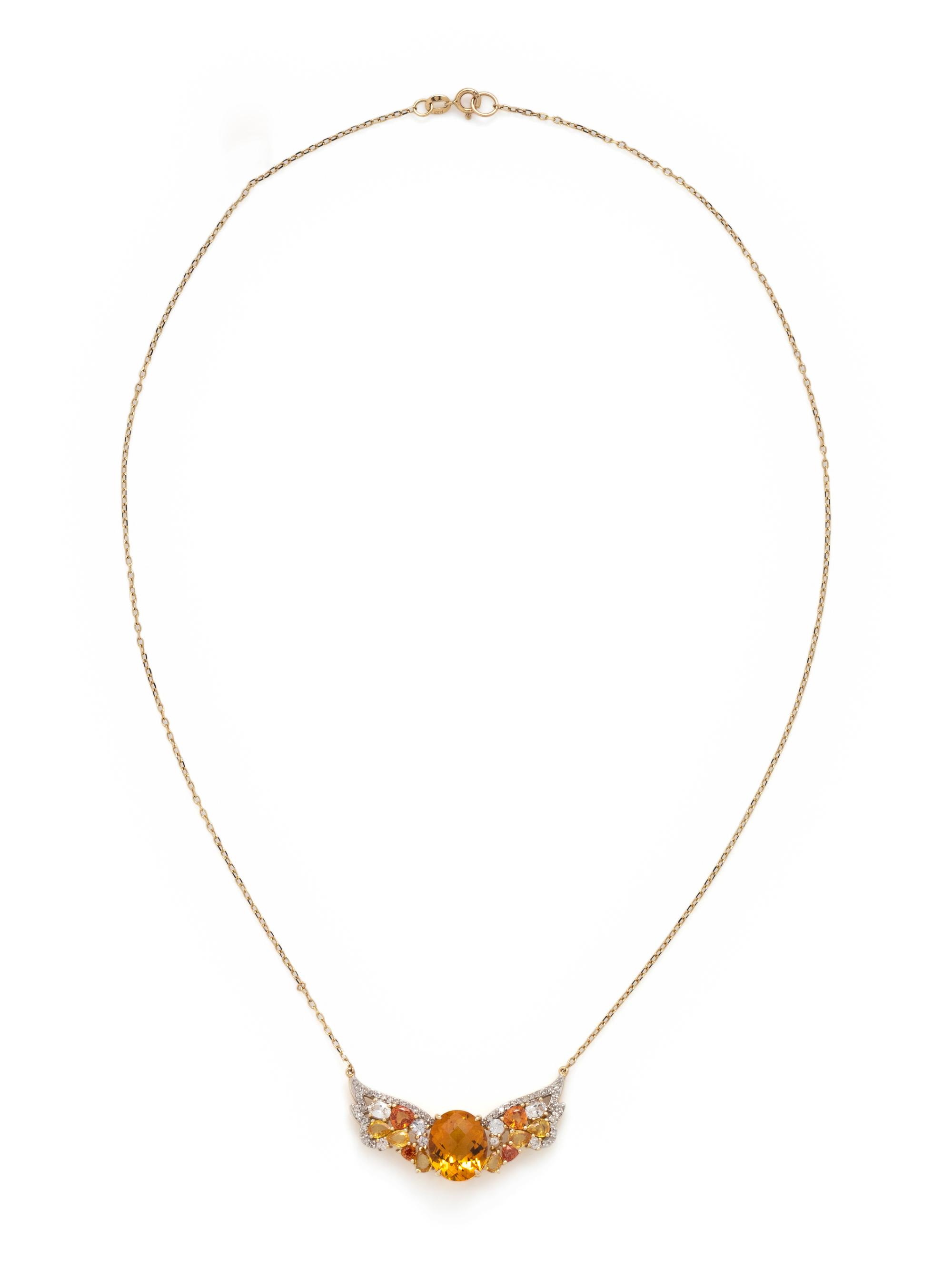MULTIGEM AND DIAMOND NECKLACE