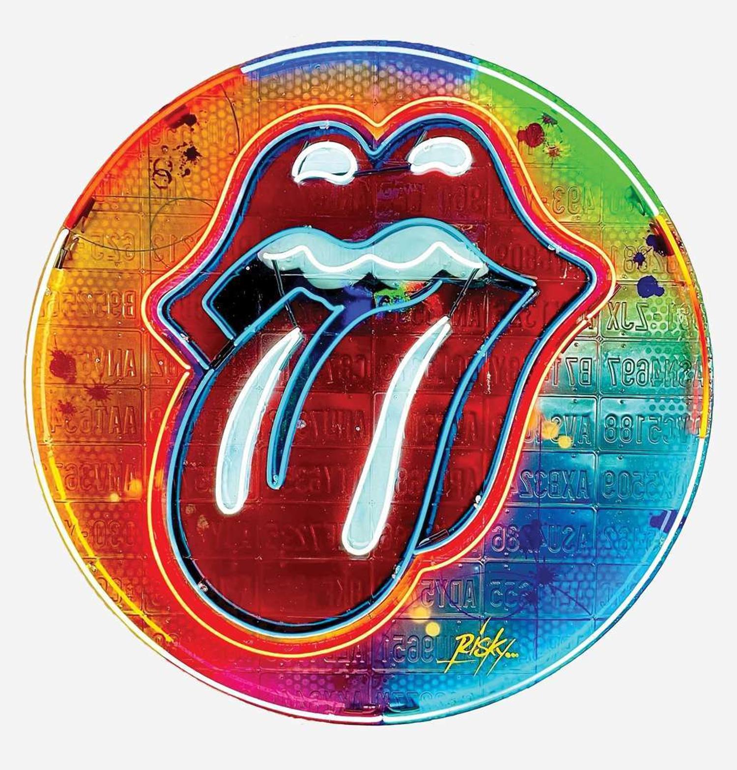 Risk (American, b. 1967) Neon Rolling Stones Tongue