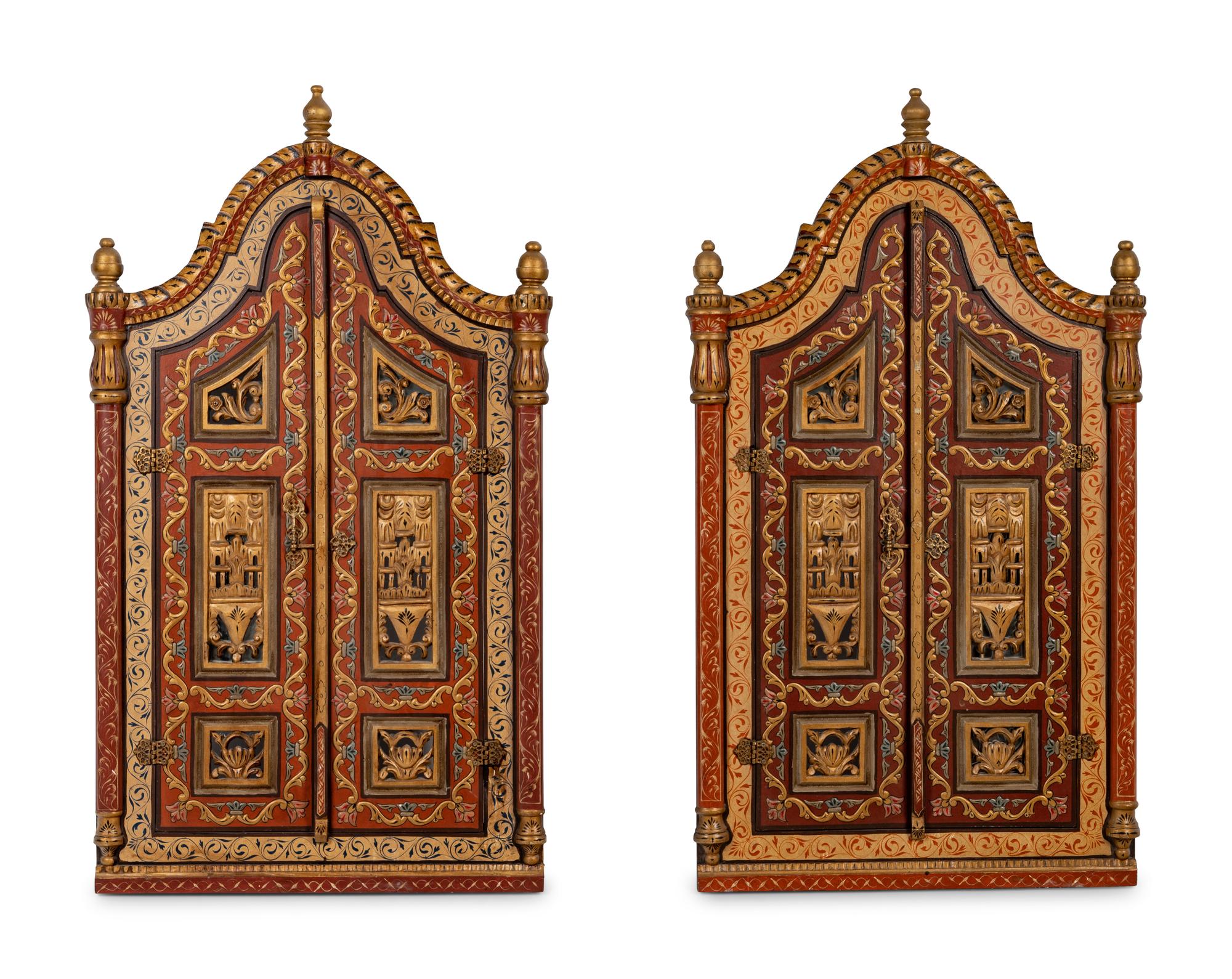 A Pair of Syrian Painted Doors