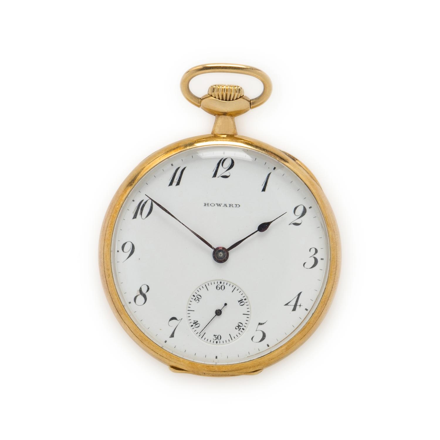 E. HOWARD WATCH CO., YELLOW GOLD POCKET WATCH