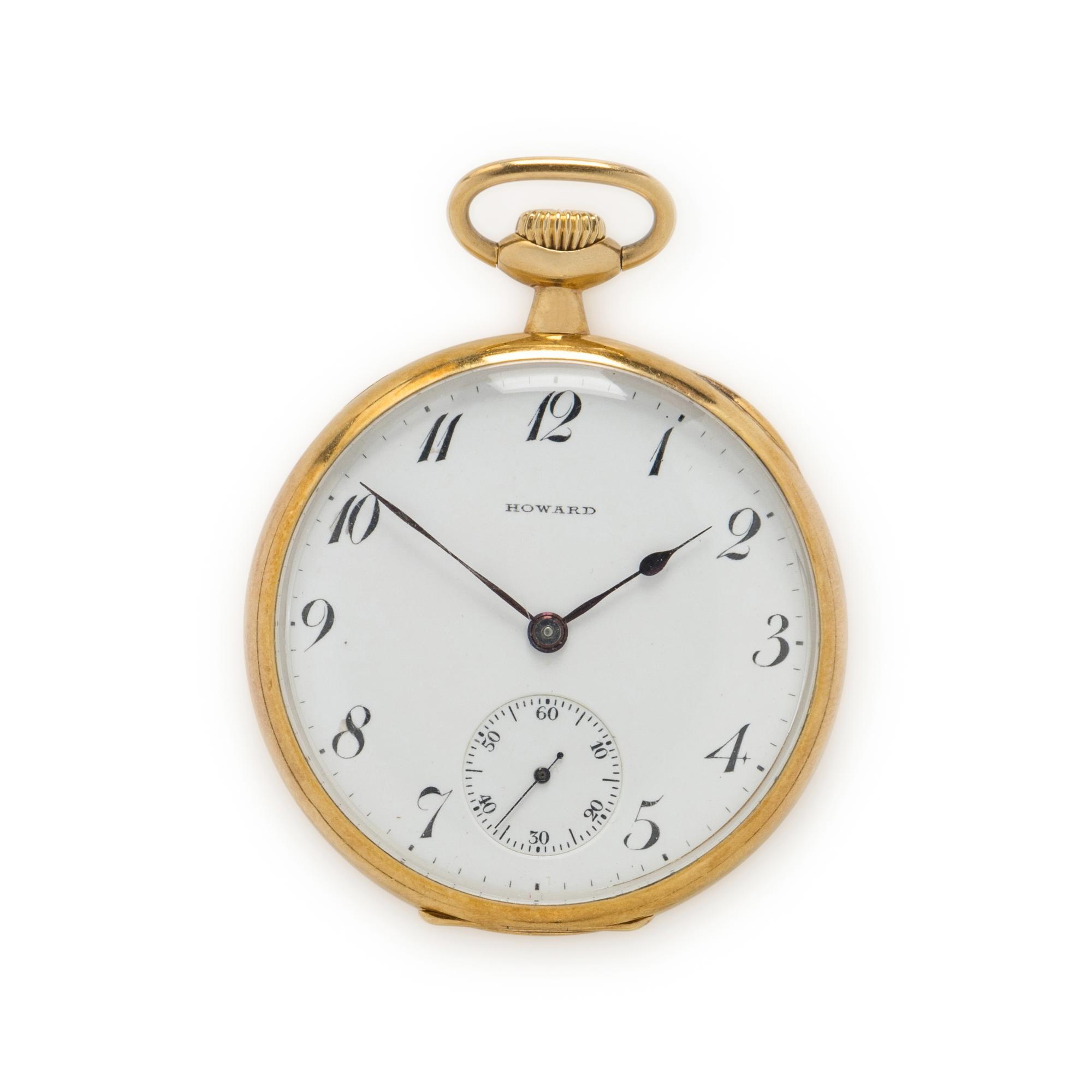 E. HOWARD WATCH CO., YELLOW GOLD POCKET WATCH