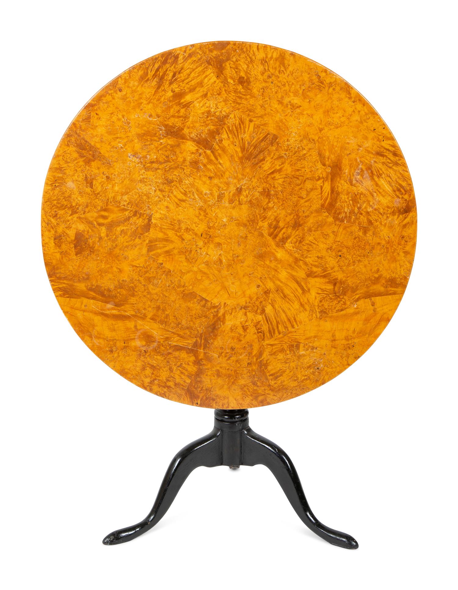 A George I Style Burlwood Tilt-Top Tea Table — 18TH/19TH CENTURY