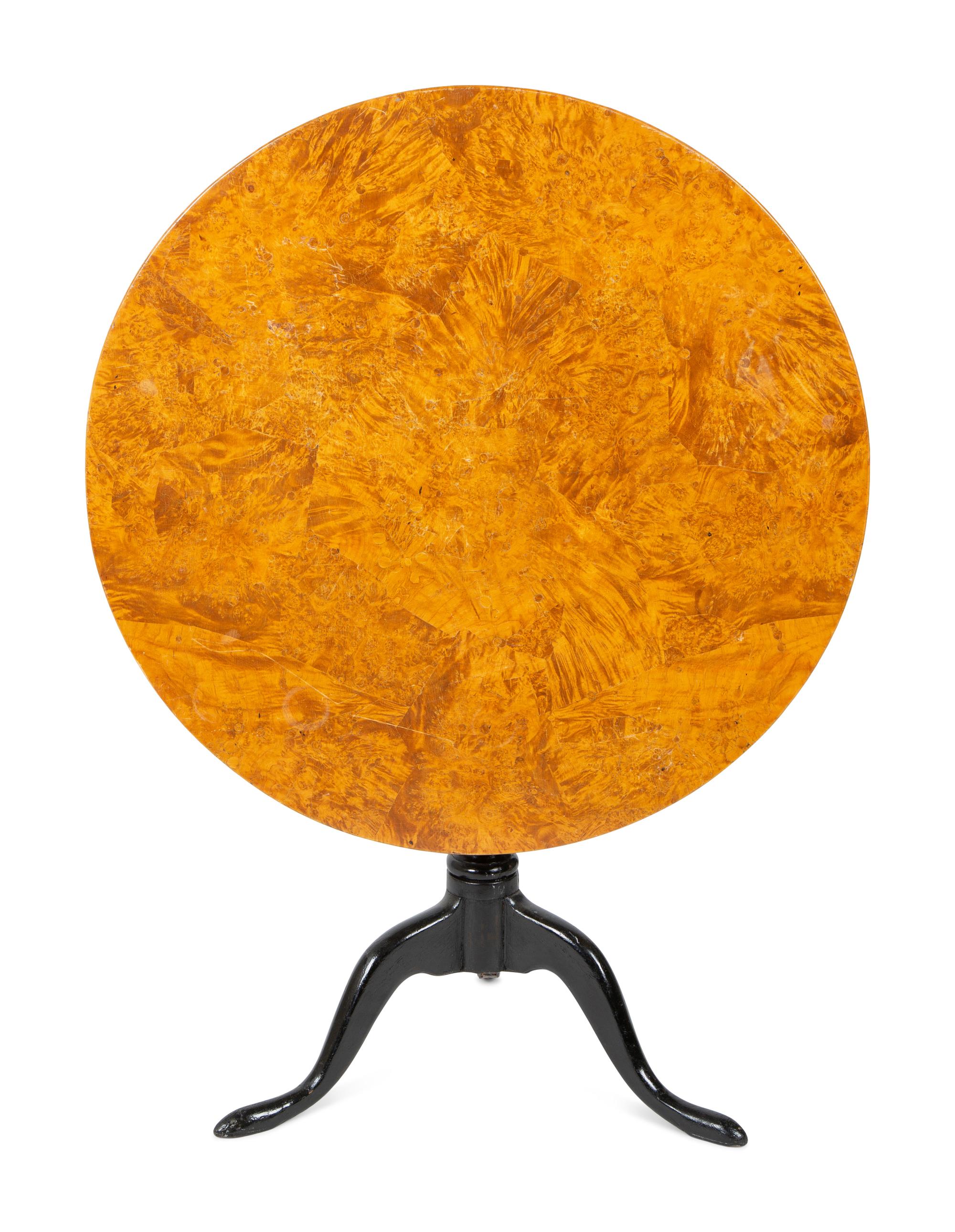 A George I Style Burlwood Tilt-Top Tea Table — 18TH/19TH CENTURY