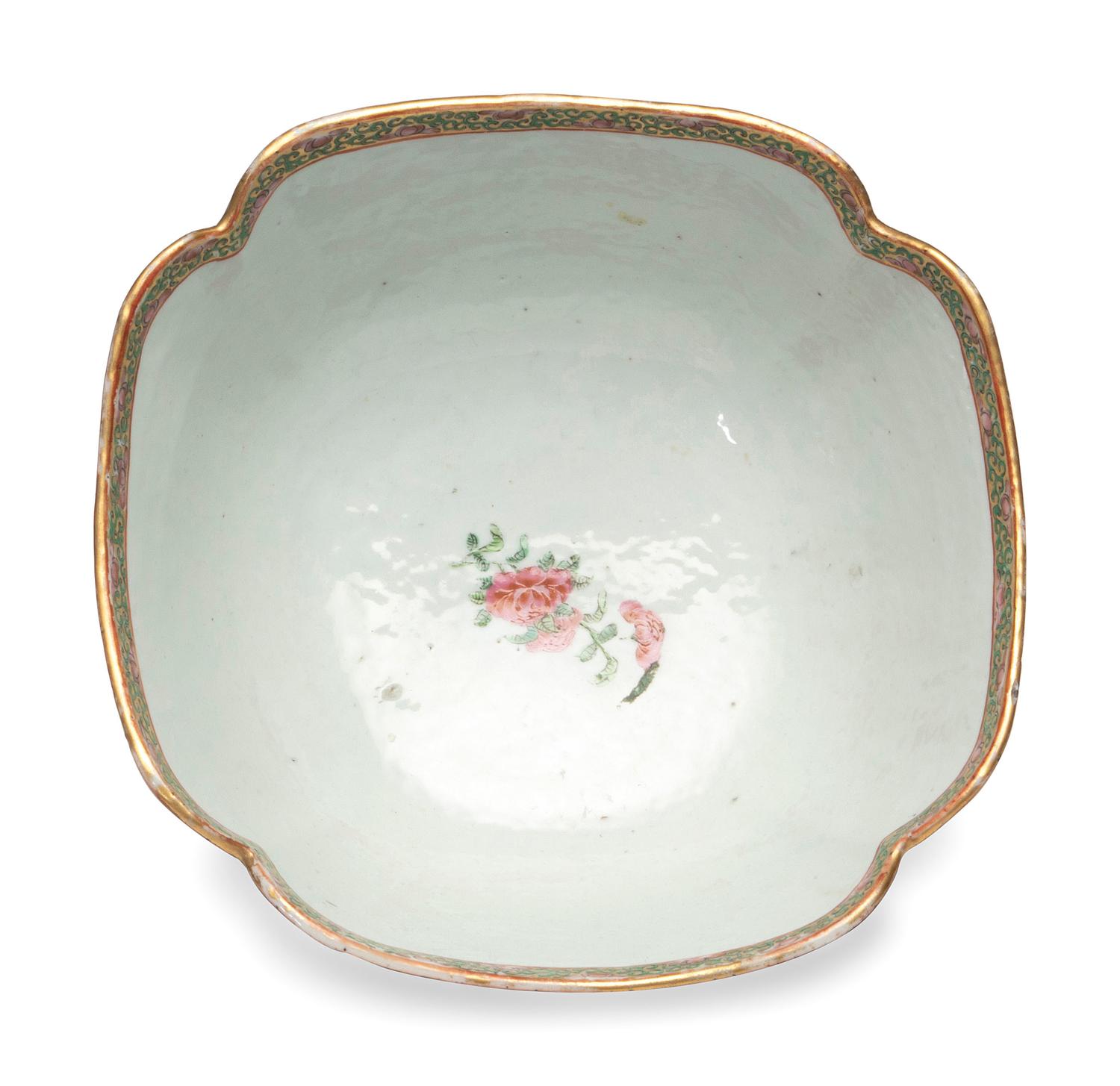 Nine Chinese Export Porcelain Famille Rose and Rose Medallion Articles