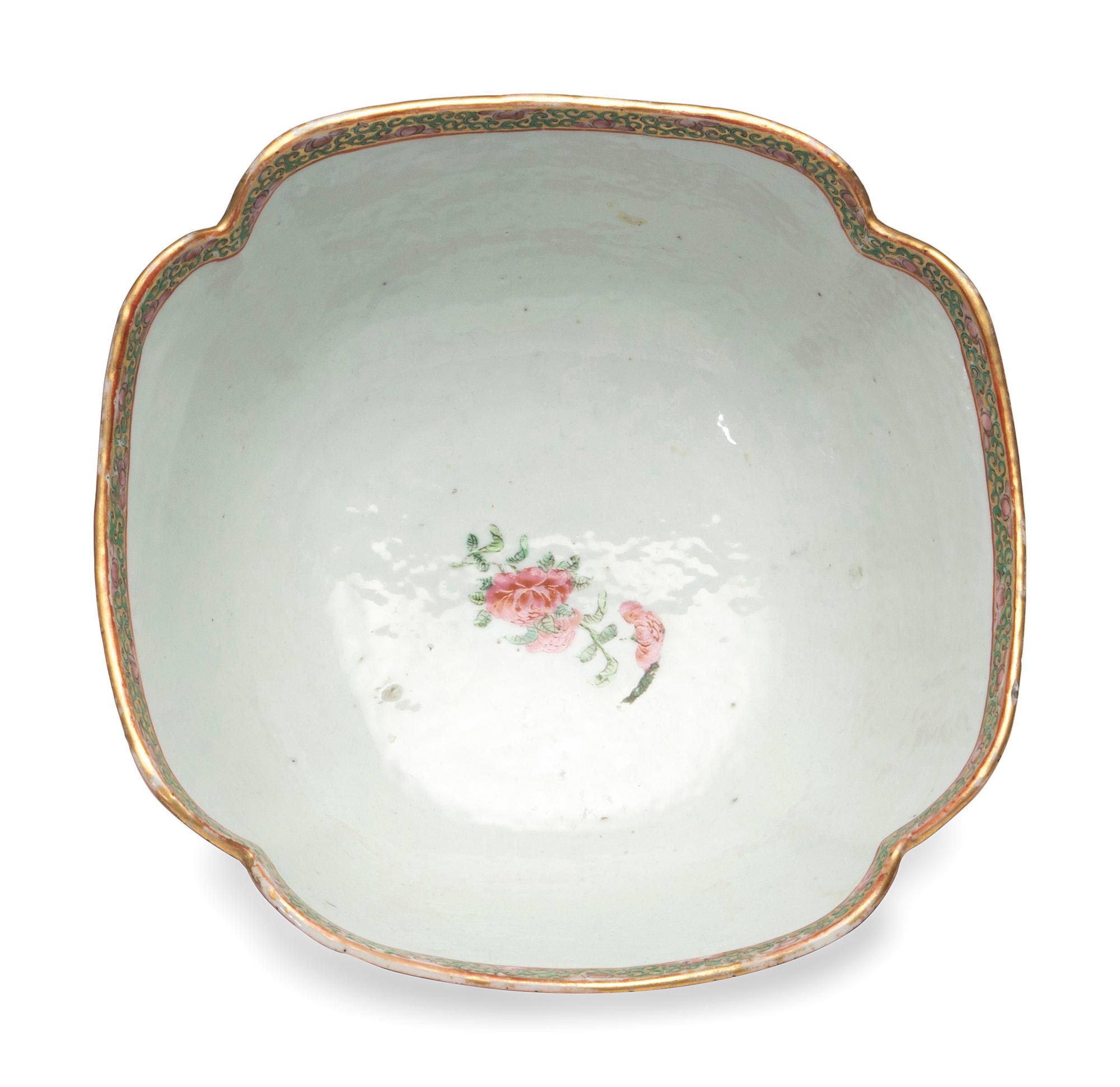 Nine Chinese Export Porcelain Famille Rose and Rose Medallion Articles