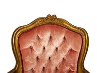 A Pair of Louis XV Style Giltwood Fauteuils — 19th Century