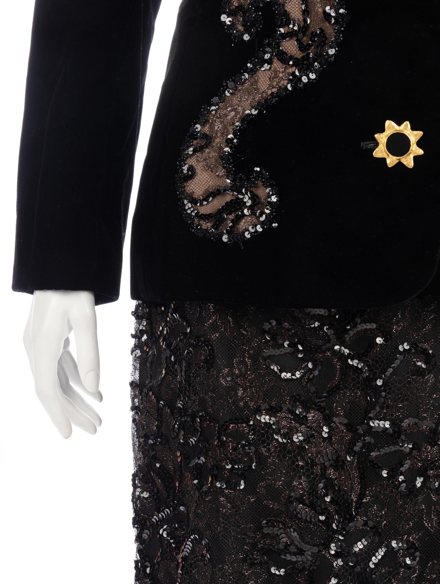 Two Givenchy Velvet Evening Ensembles, 1980-2000s