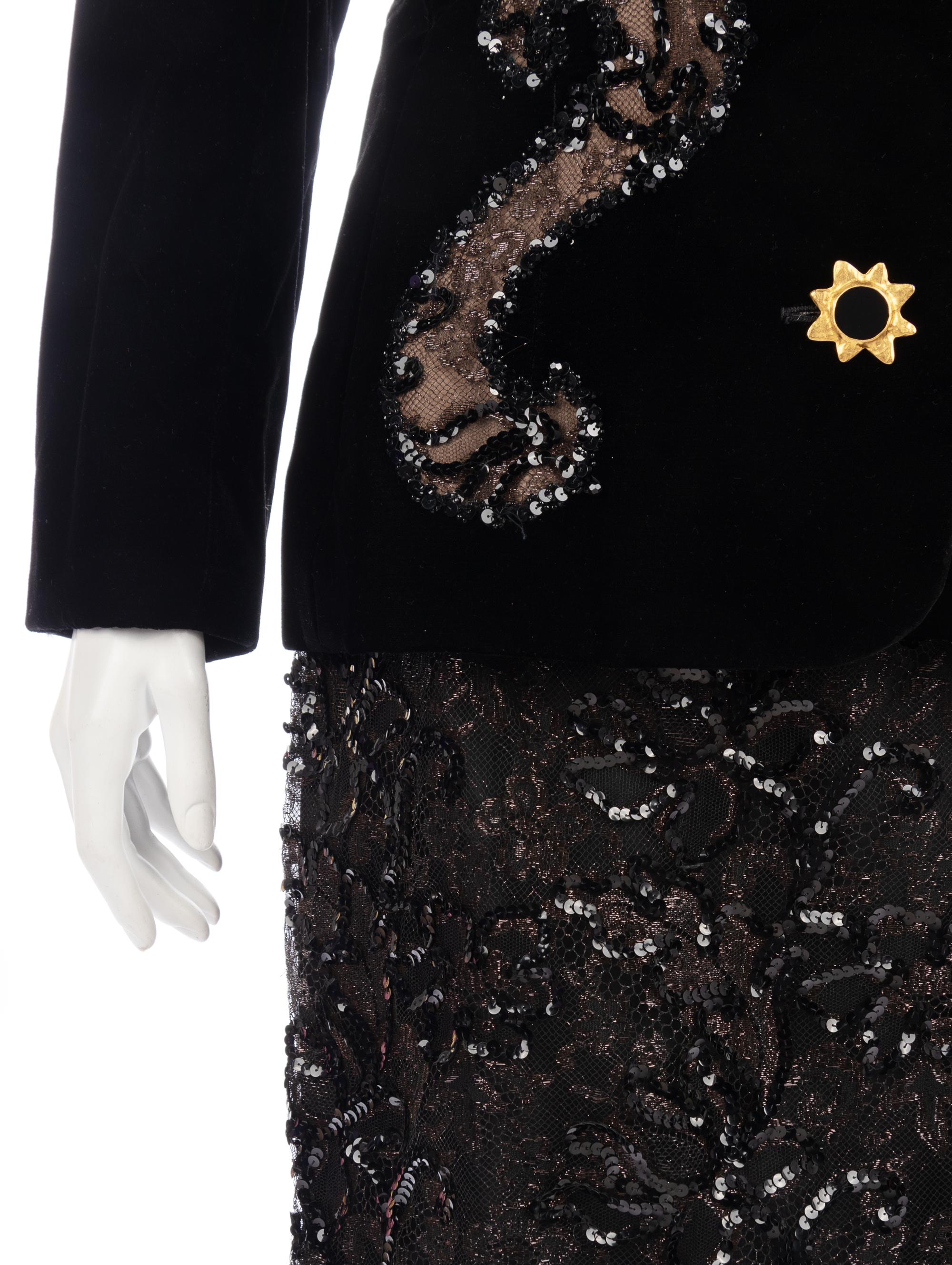 Two Givenchy Velvet Evening Ensembles, 1980-2000s