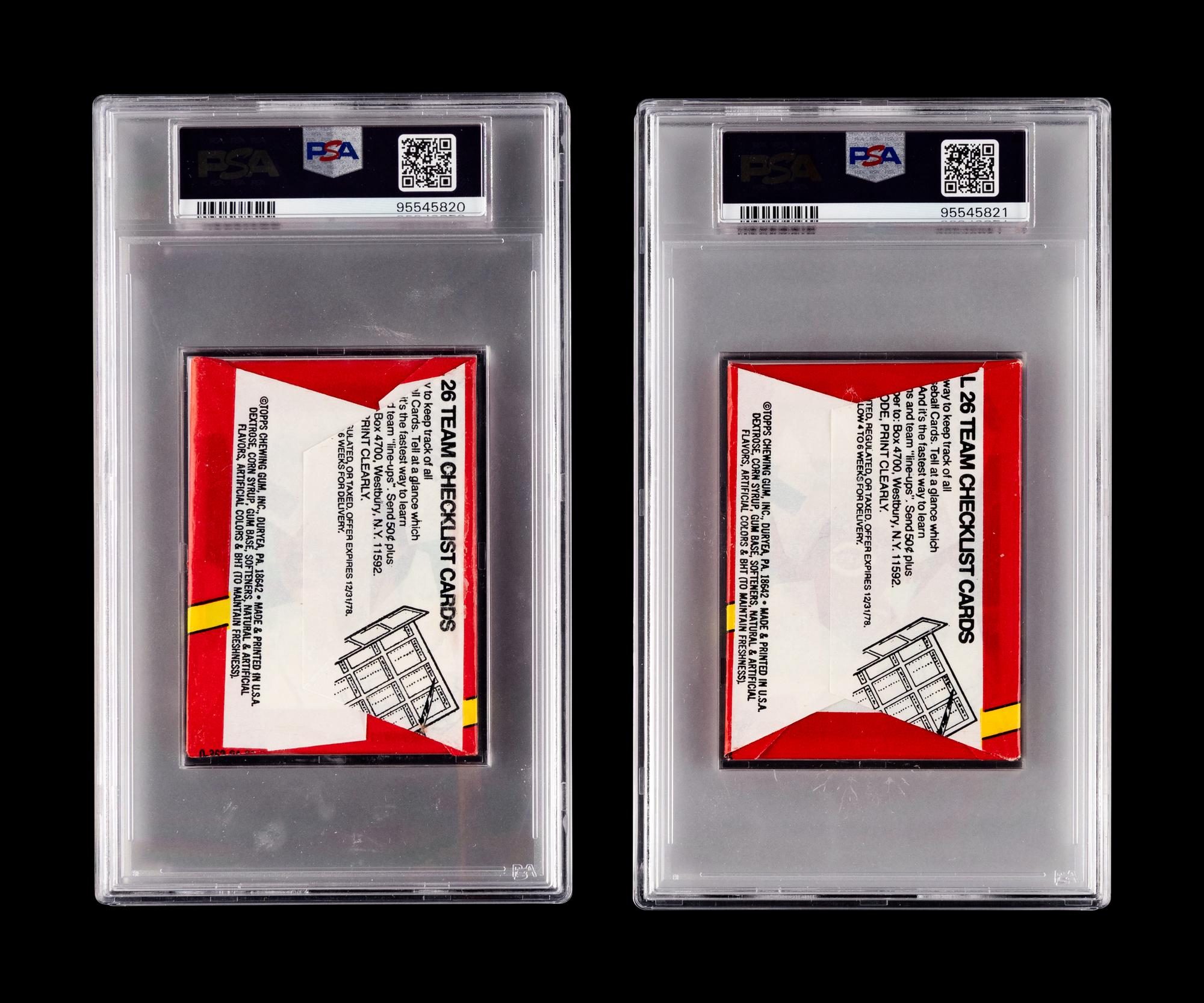 A Collection of PSA Graded 1978 Topps Baseball Wax Packs
