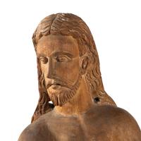 A Spanish Colonial Carved Walnut Figure of Christ