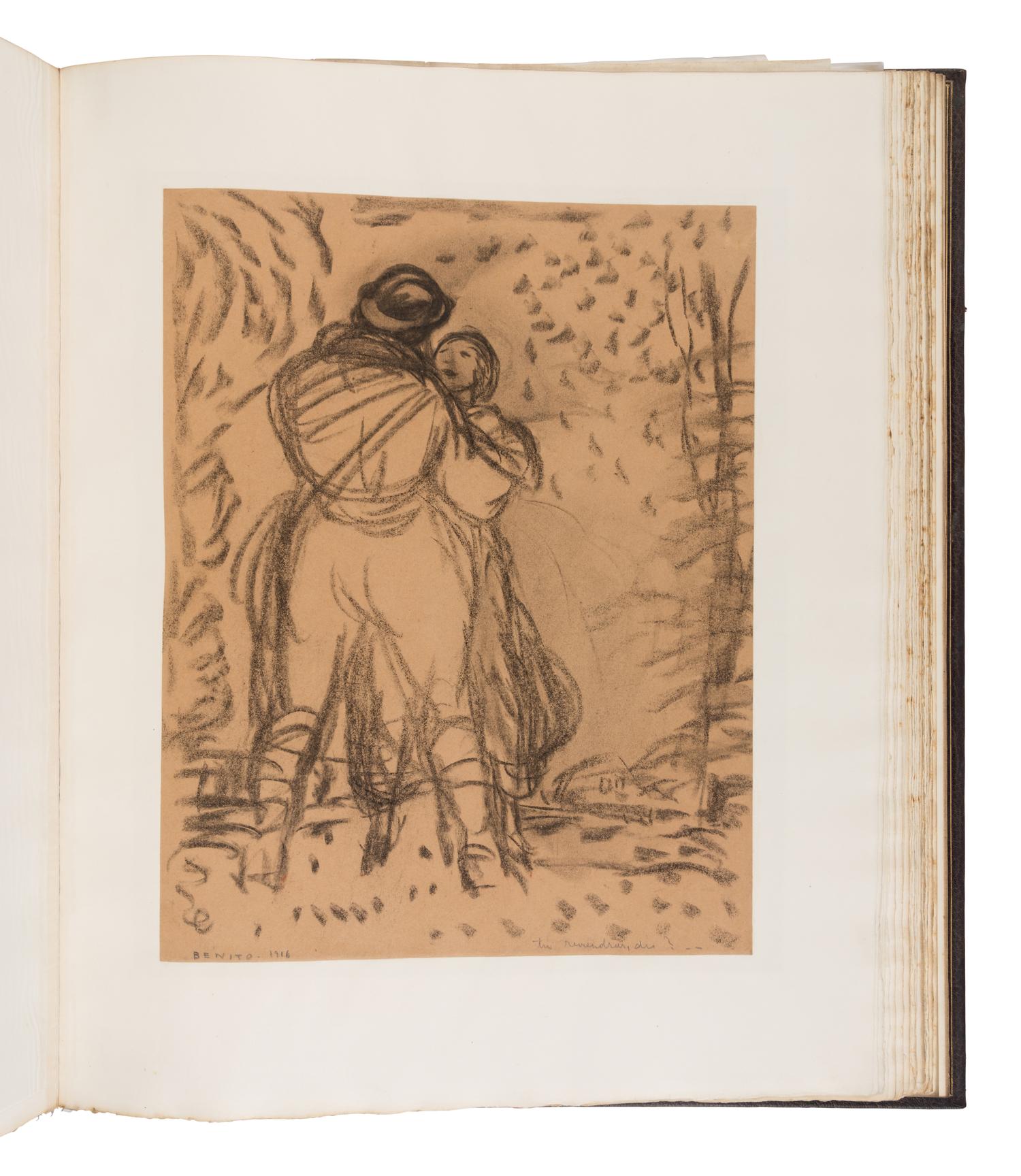 [ILLUSTRATION ART]. A finely bound album of 65 original WWI-era French illustrations in: La Grande Guerre par les artistes. Paris, ca 1915.