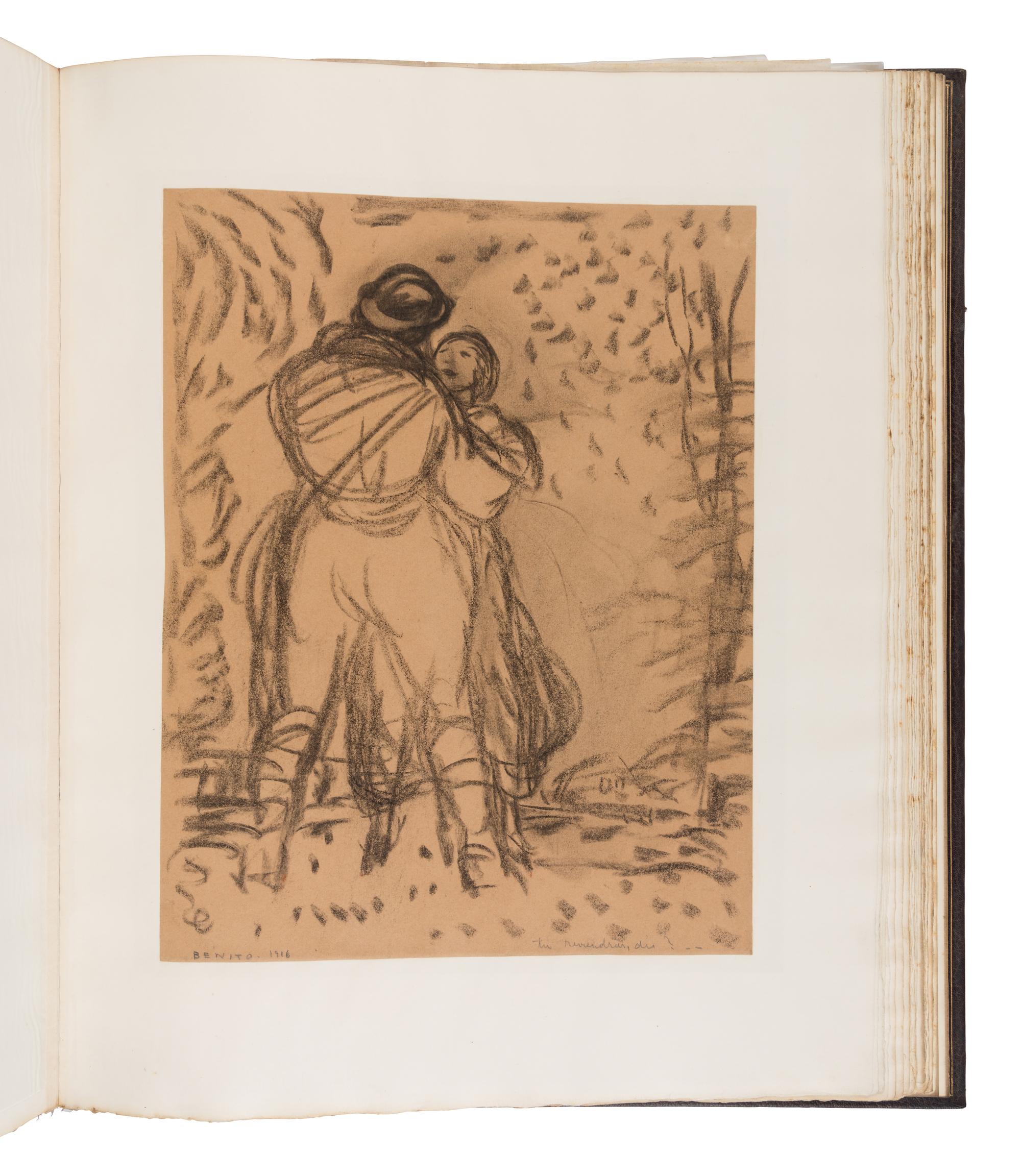 [ILLUSTRATION ART]. A finely bound album of 65 original WWI-era French illustrations in: La Grande Guerre par les artistes. Paris, ca 1915.