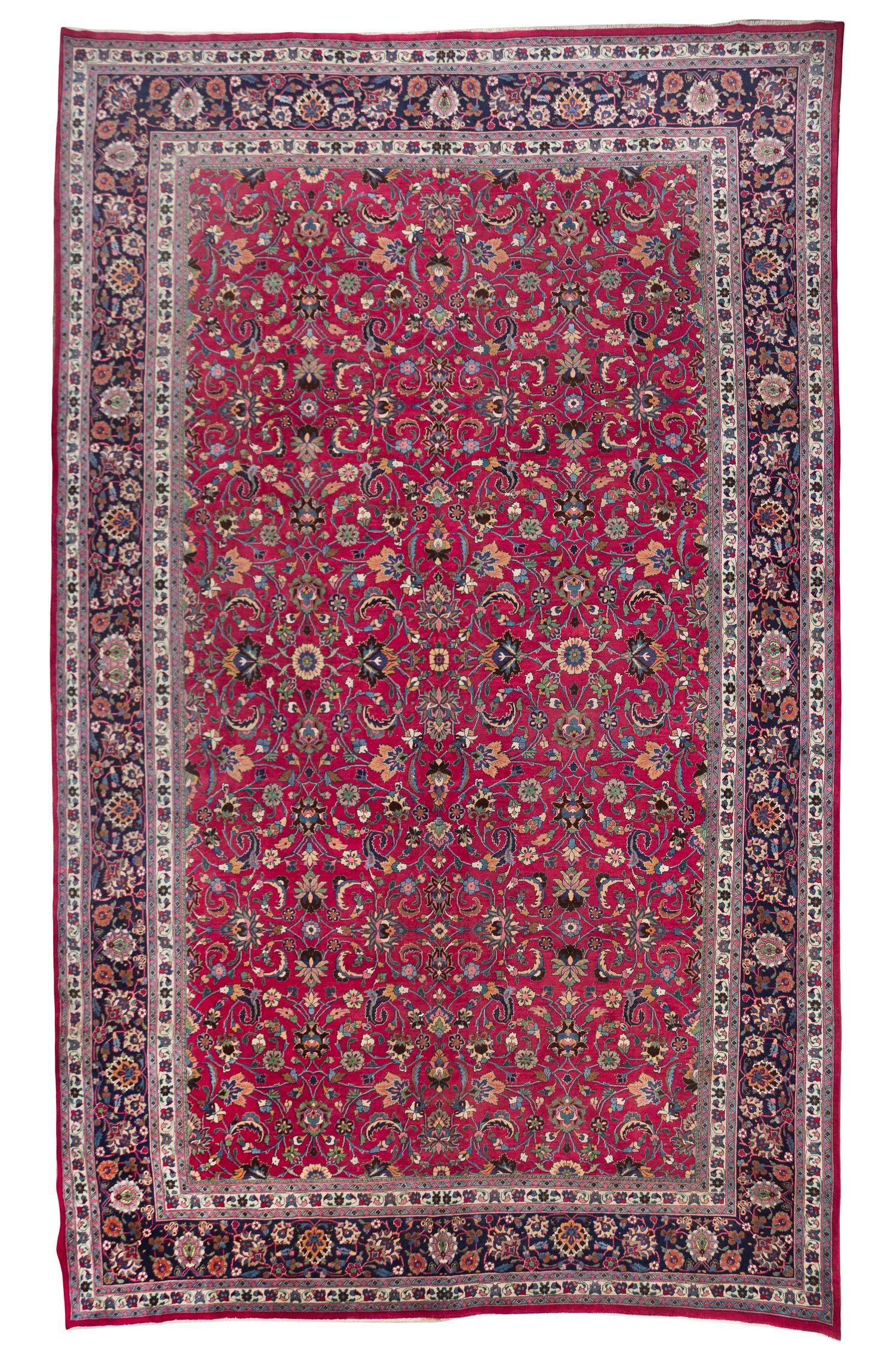 A Persian Mashed Wool Rug, 10 feet 2 inches x 15 feet 4 inches.