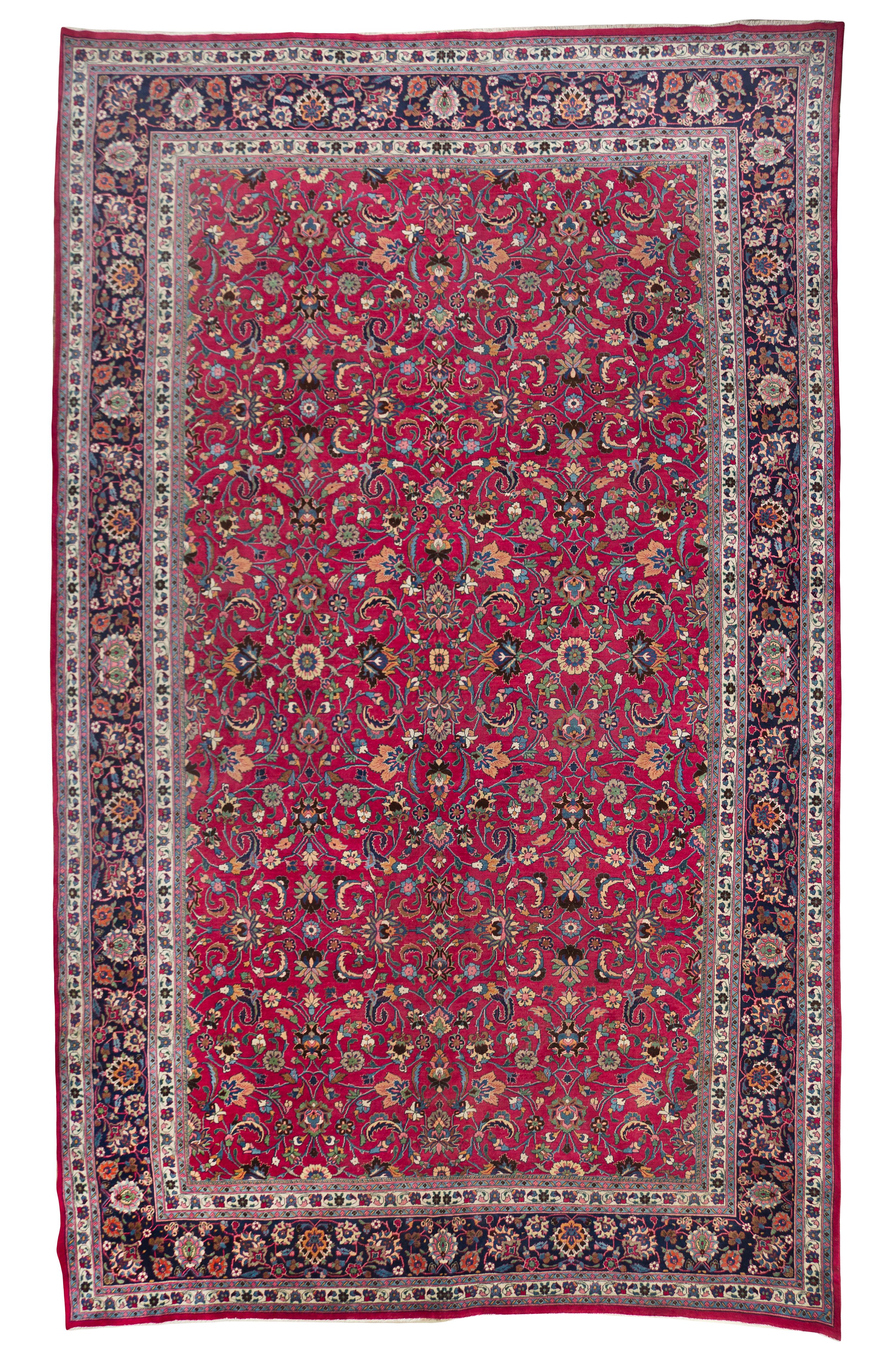 A Persian Mashed Wool Rug, 10 feet 2 inches x 15 feet 4 inches.