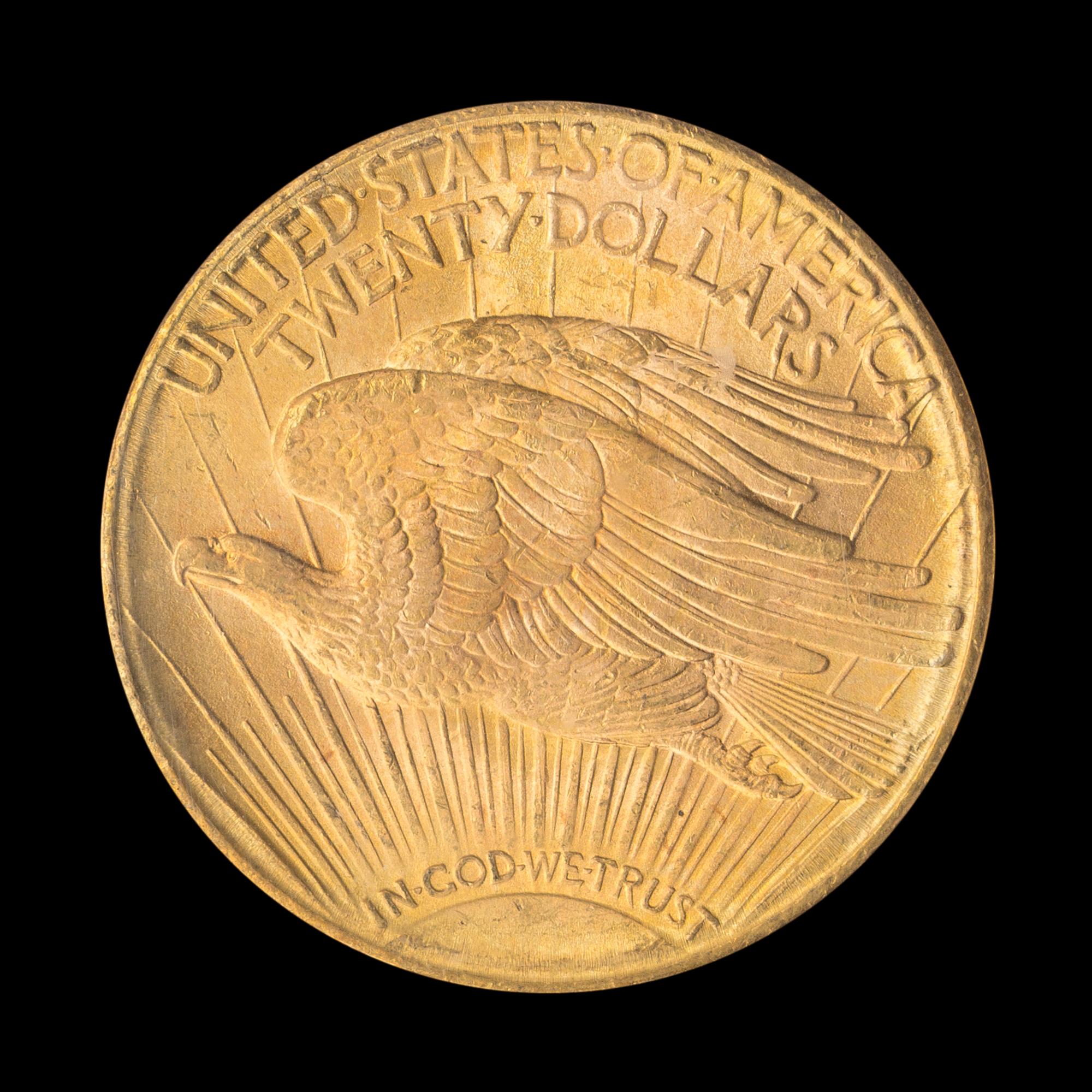 A United States 1922-S St. Gaudens $20 Gold Coin