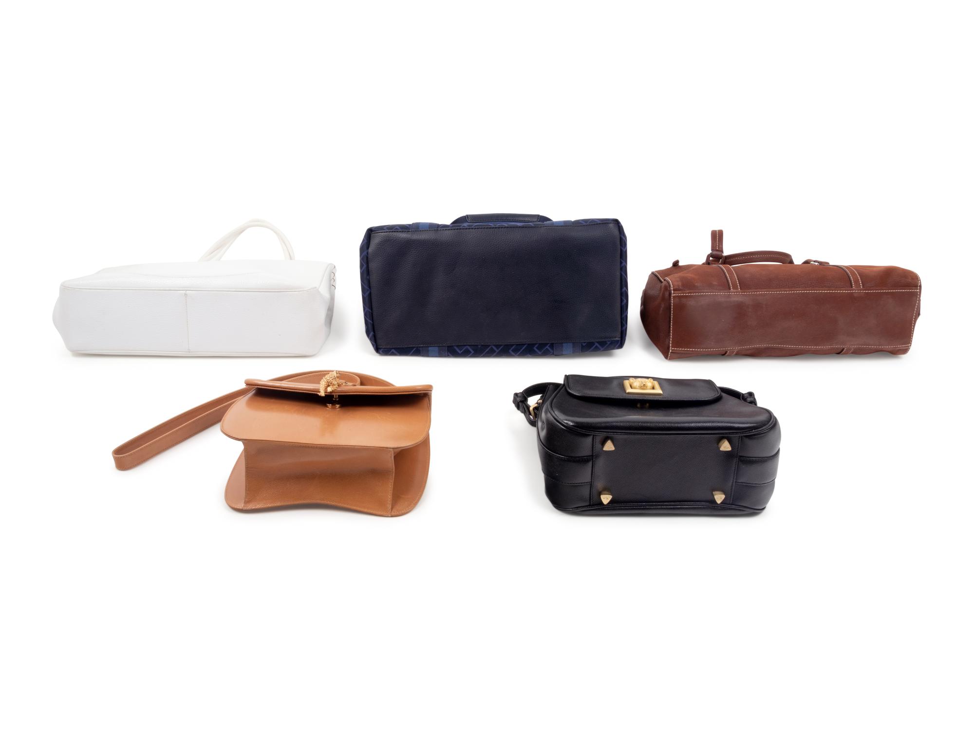 Five Designer Handbags: Two Kielselstein-Cord, One Prada, One Gucci, One Tommy Hilfiger