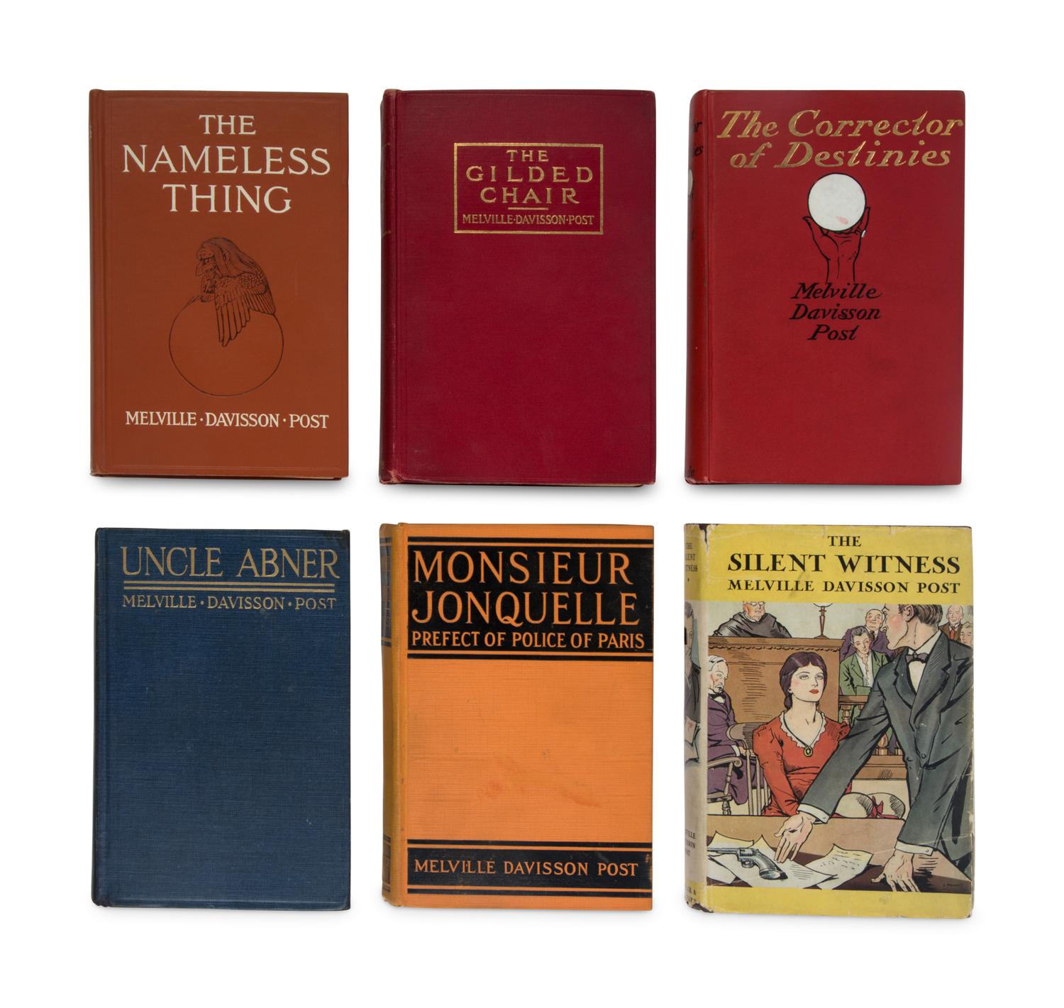 POST, Melville Davisson (1869-1930). A group of 6 FIRST EDITIONS, comprising: