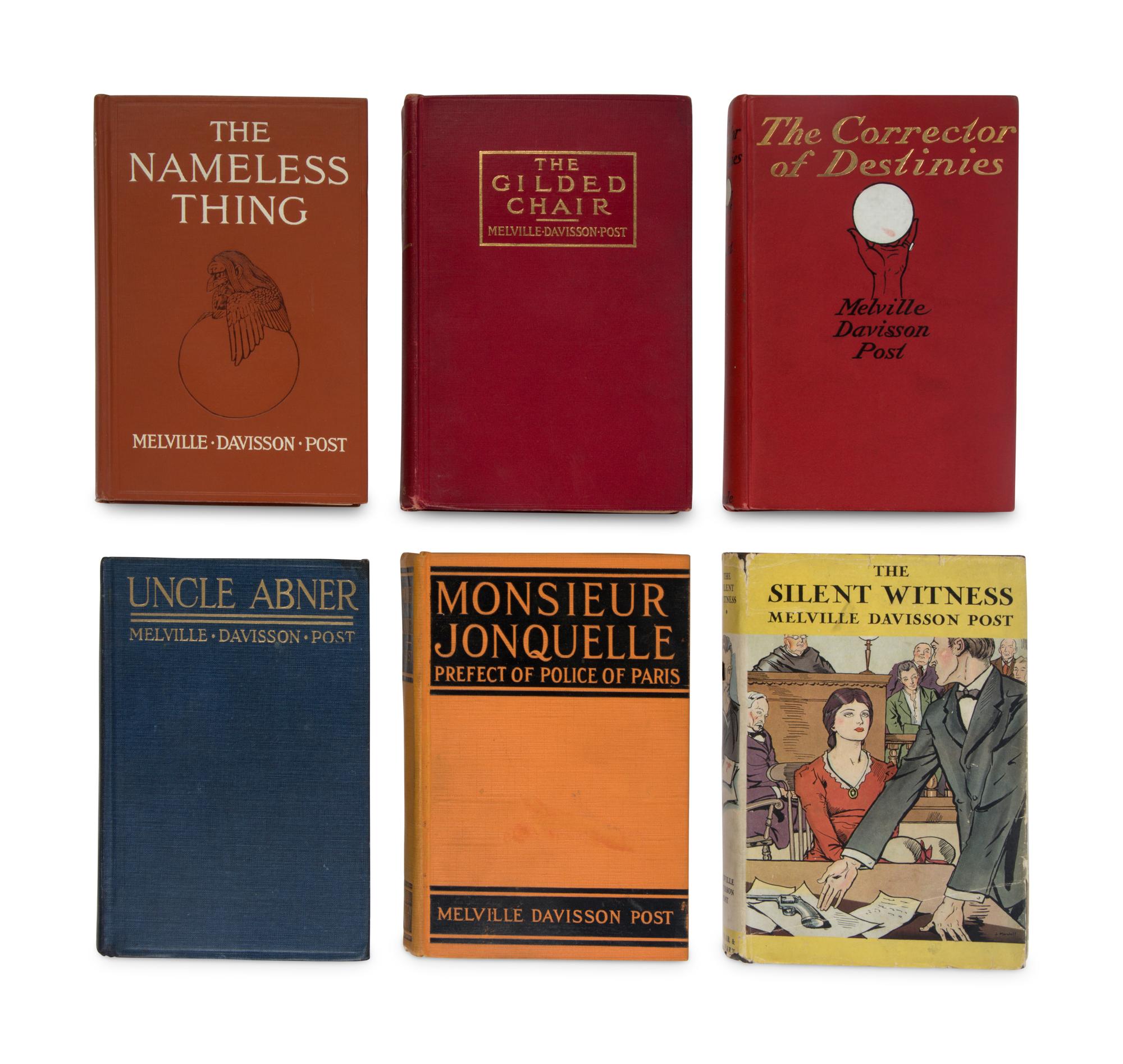 POST, Melville Davisson (1869-1930). A group of 6 FIRST EDITIONS, comprising: