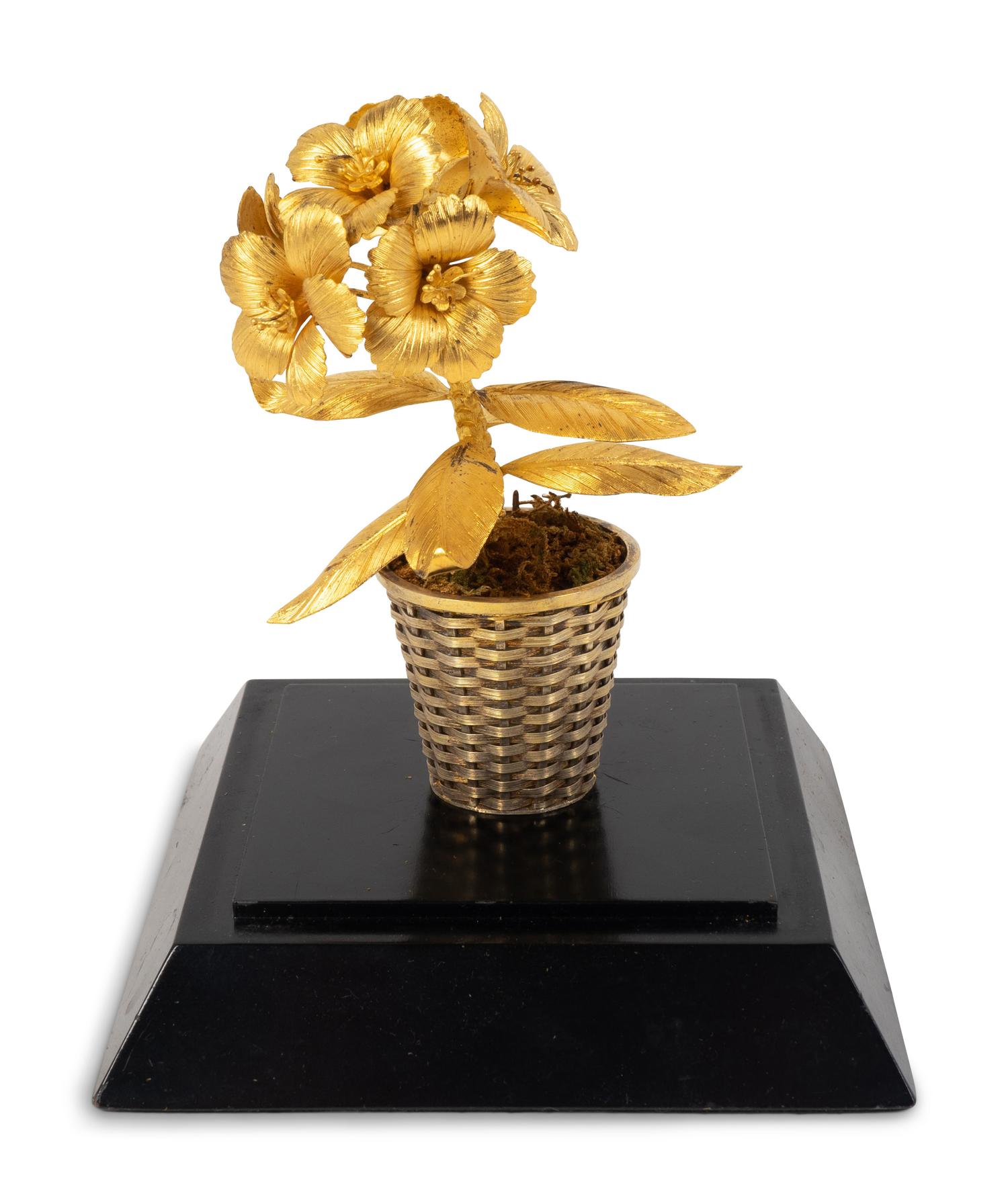 A Tiffany Silvergilt Flowering Shrub — 20TH CENTURY