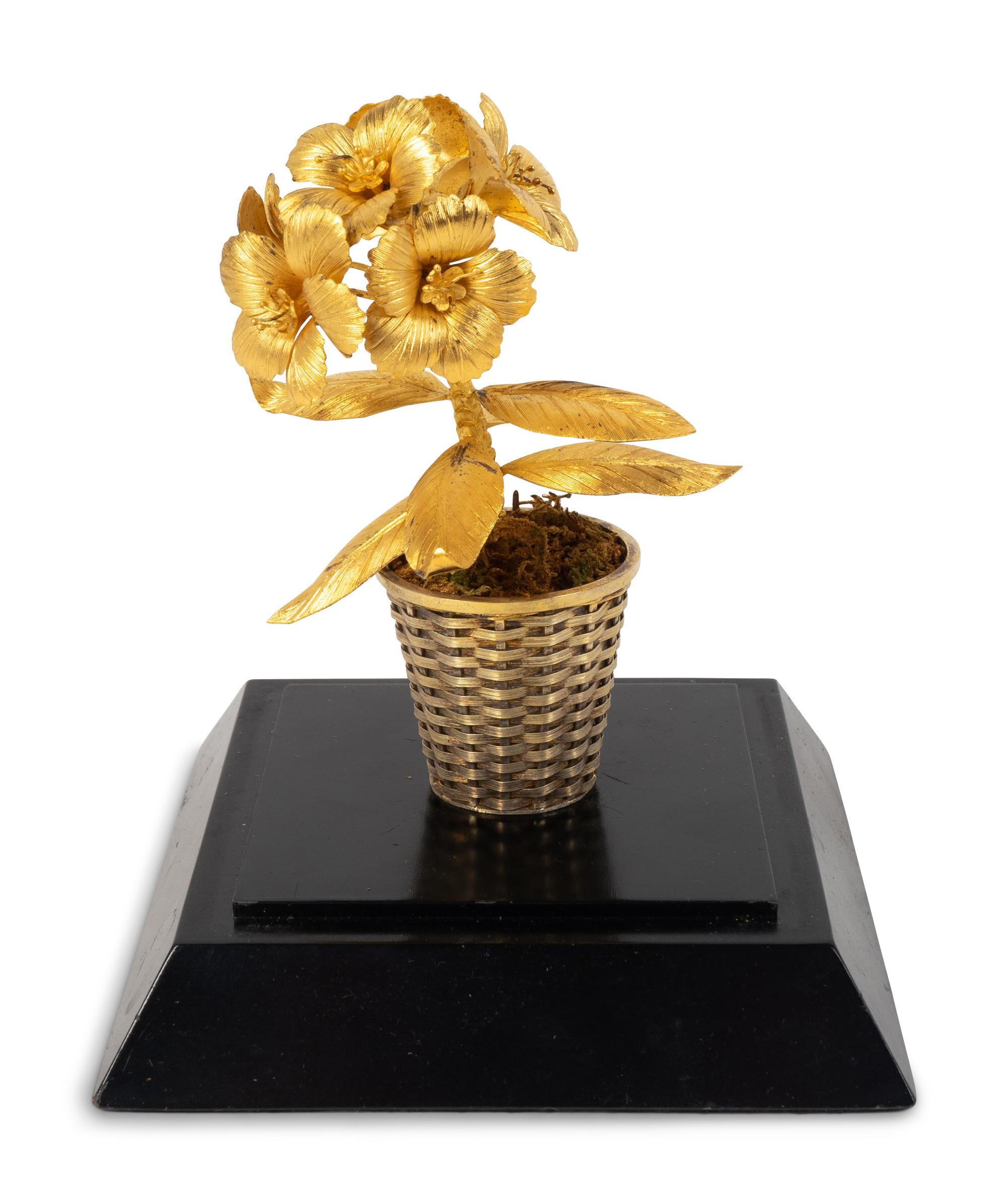A Tiffany Silvergilt Flowering Shrub — 20TH CENTURY