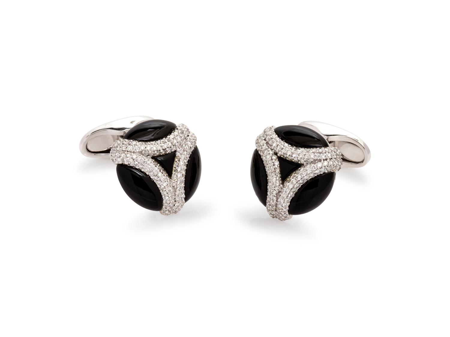 Onyx and Diamond Cufflinks