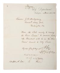 [CIVIL WAR - NAVY] -- [LINCOLNIANA]. A group of 6 documents relating to Lincoln naval visits, comprising: