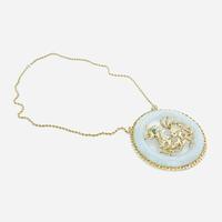 A 14K yellow gold and jade necklace Year of the Rooster