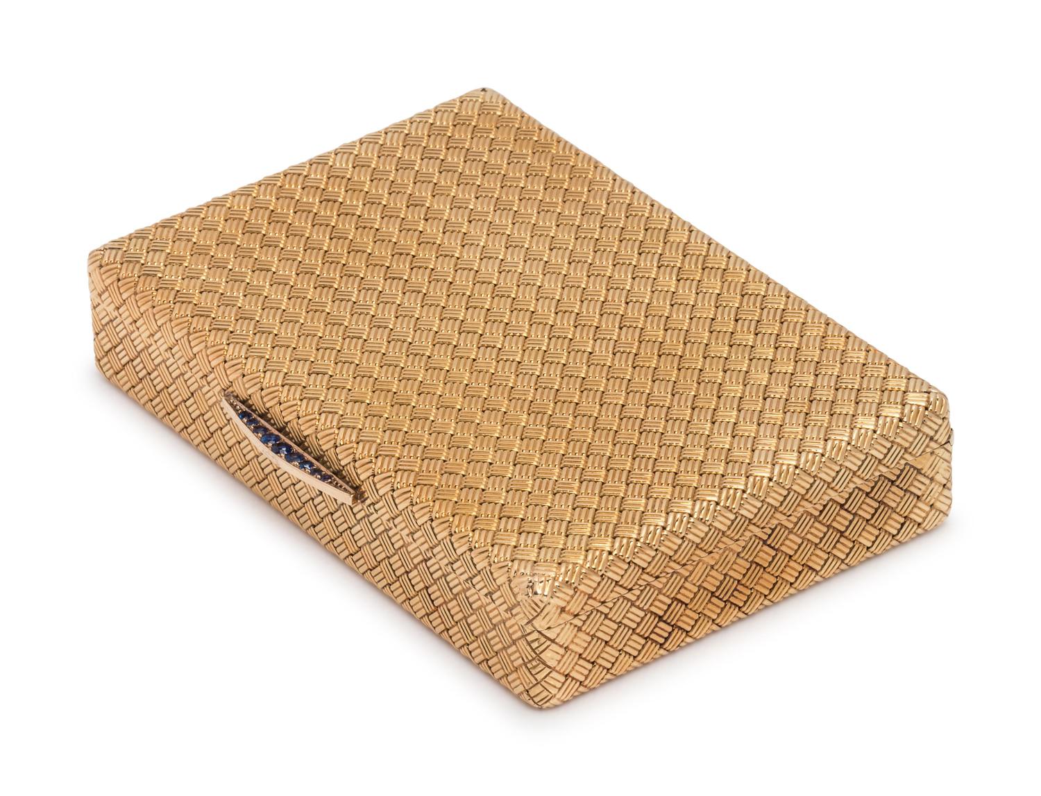 Gold and Sapphire Cigarette Case