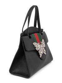 Gucci Black Leather Sylvie Butterfly Bag, Cruise 2018