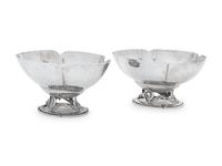 A Pair of American Arts & Crafts Silver Sugar Bowls