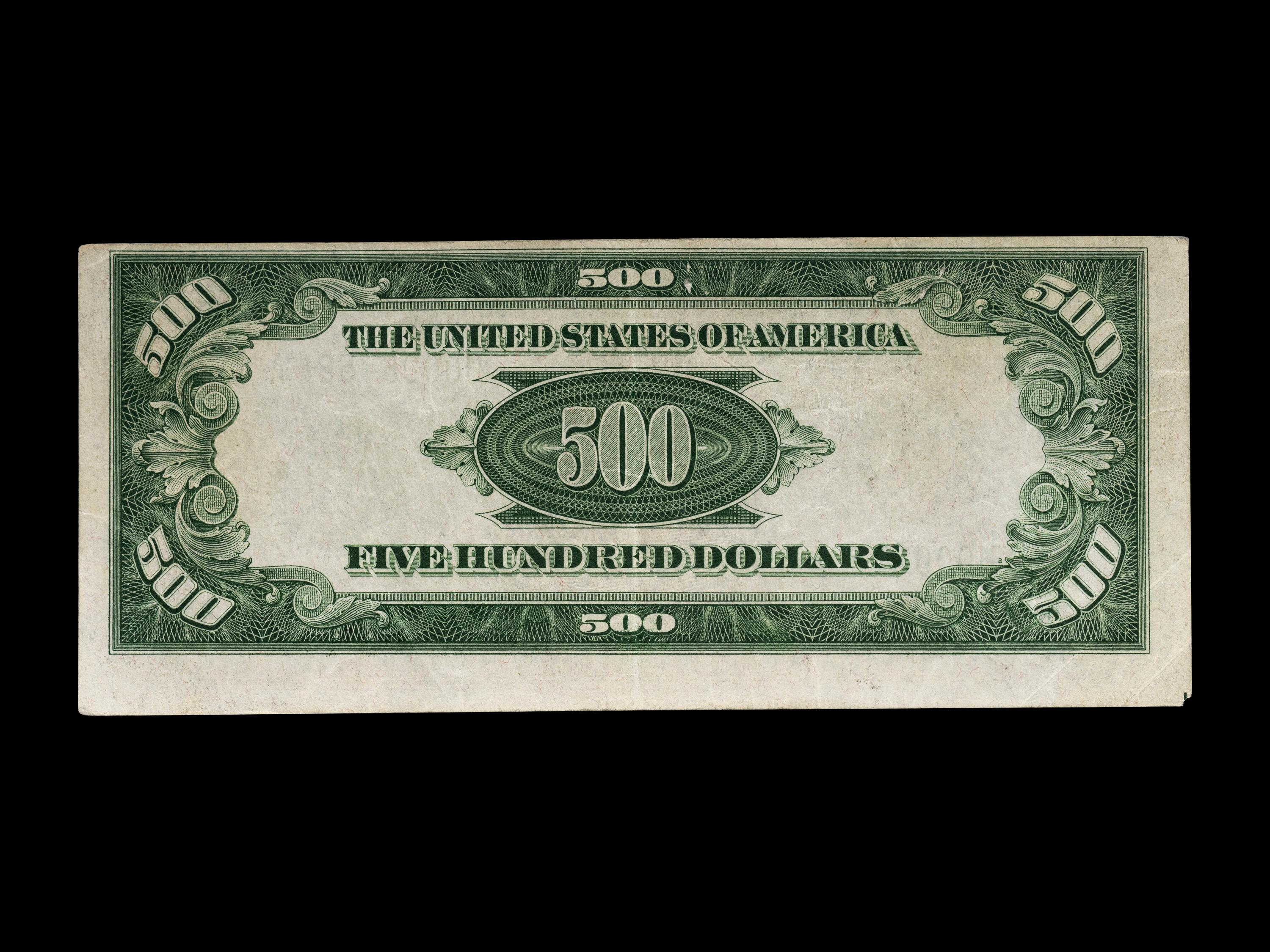 A Series 1934A $500 Federal Reserve Note