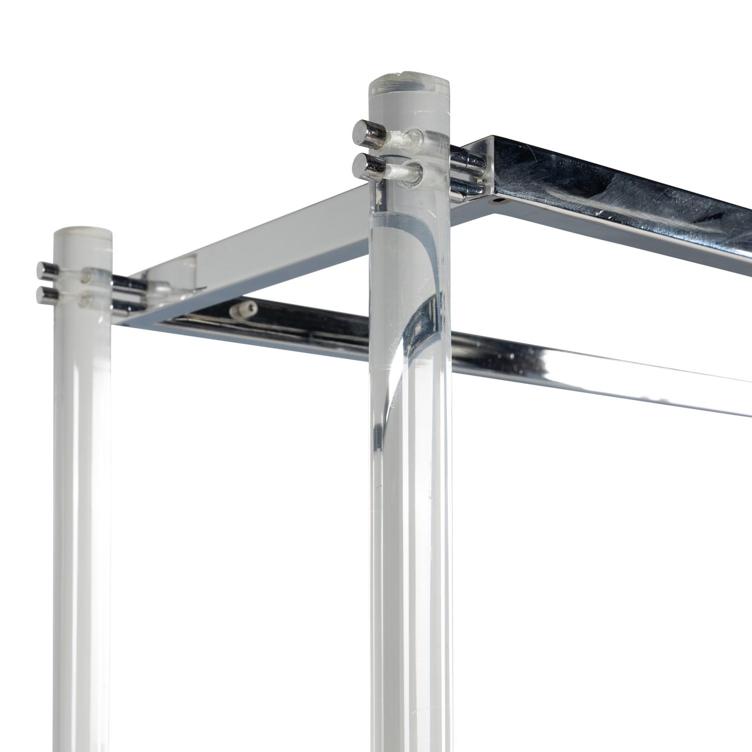 A Contemporary Chrome and Acrylic Étagère