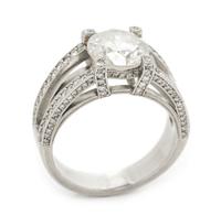 A Platinum, Clarity Enhanced Diamond and Diamond Ring, 8.60 dwts.
