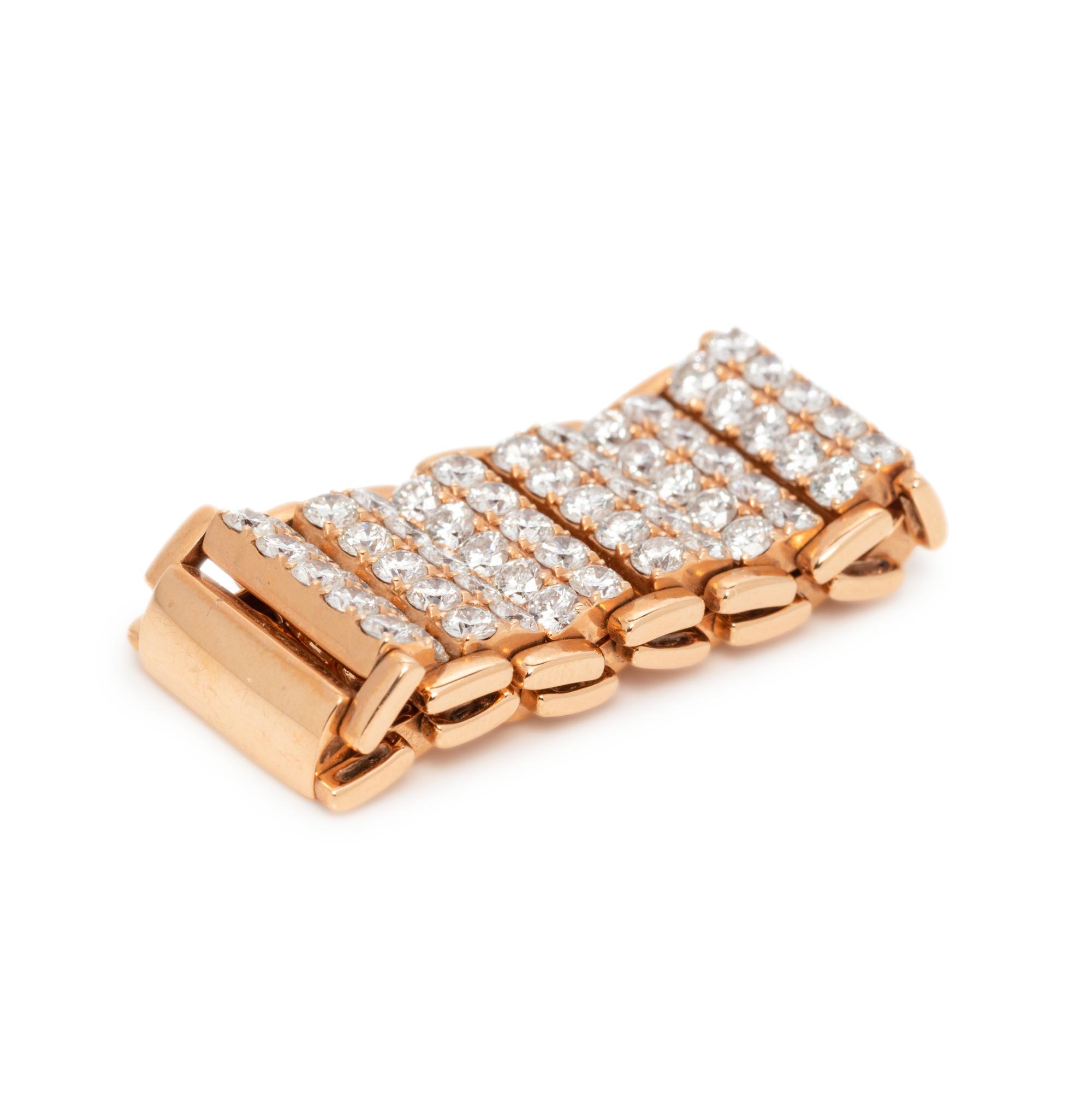 ROSE GOLD AND DIAMOND FLEXIBLE RING