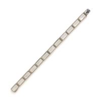Mauboussin, Mother-of-Pearl and White Gold Earrings and Bracelet