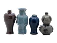 Four Chinese Monochrome Glazed Vases