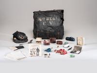 [CIVIL WAR]. Knapsack with contents carried by Private Charles L. Taylor, Company K, 16th Connecticut Volunteer Infantry.