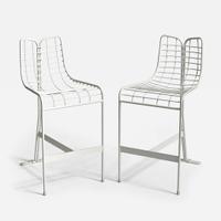 Vladimir Kagan (American, 1927-2016) Capricorn High Table and Two Stools, Vladimir Kagan Design Group, USA, designed 1958, the present lot circa 2009