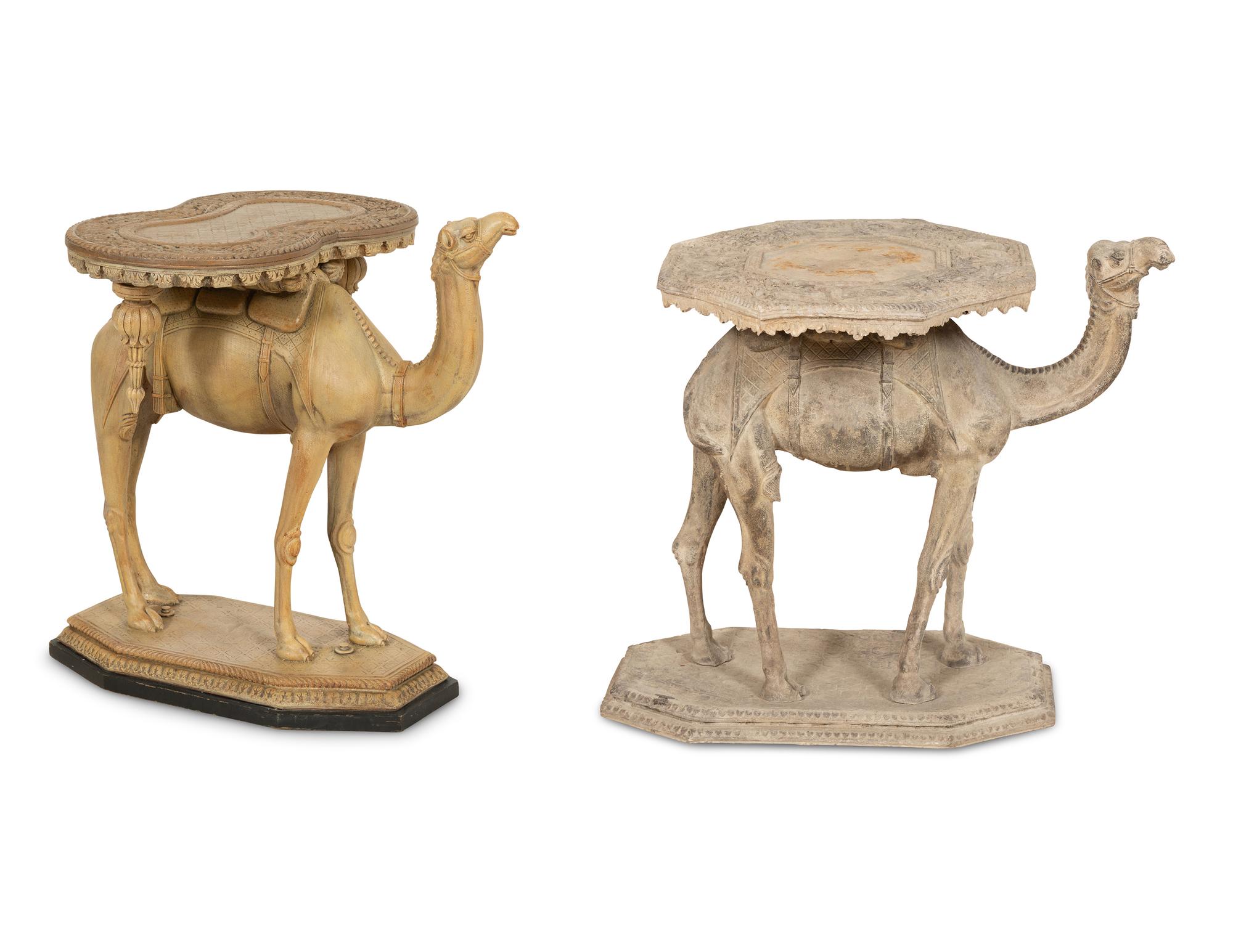 Two Syrian Camel Side Tables