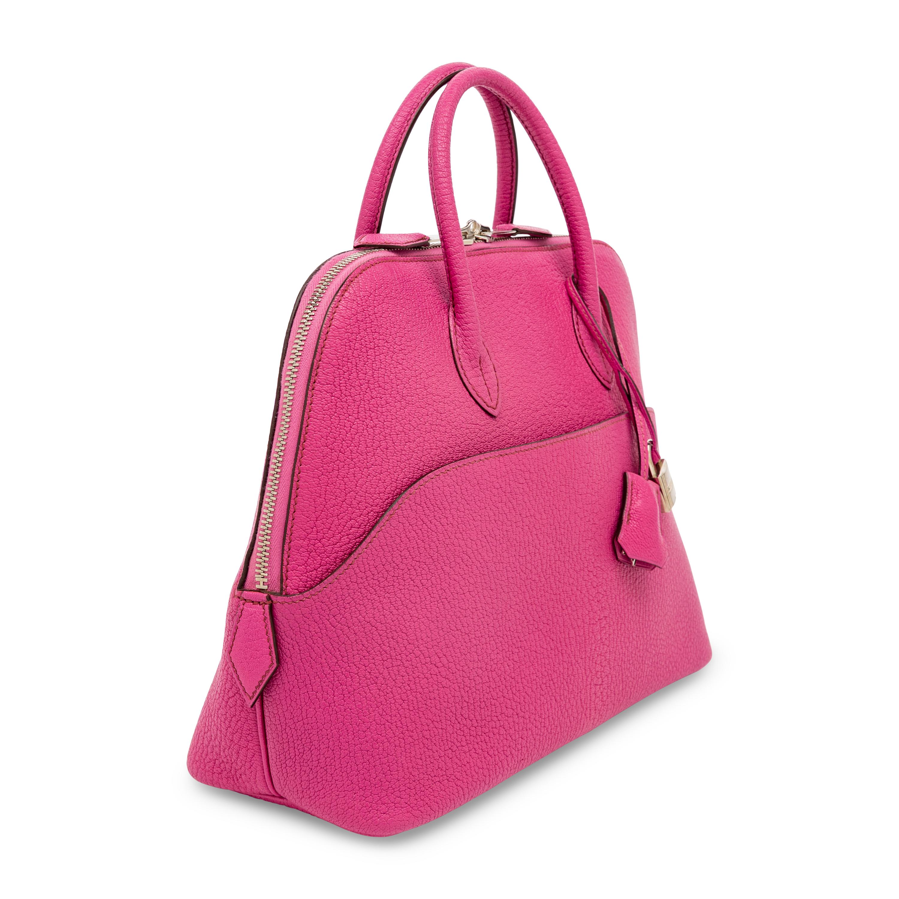 Hermès, Bolide 31 in Fuchsia Chevre Mysore