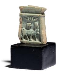 An Egyptian Faience Plaque with Apis Bull