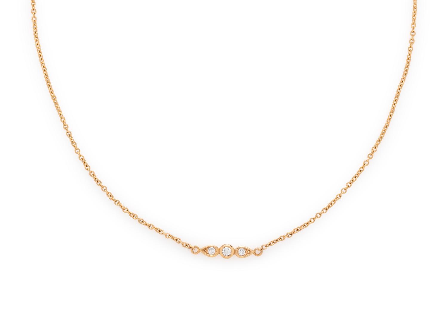 COLLECTION OF YELLOW GOLD AND DIAMOND NECKLACES