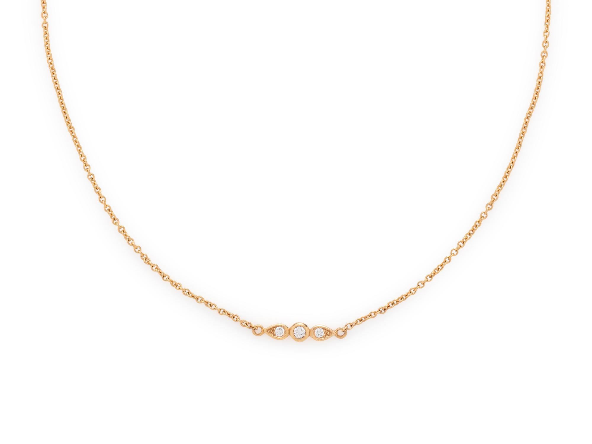 COLLECTION OF YELLOW GOLD AND DIAMOND NECKLACES