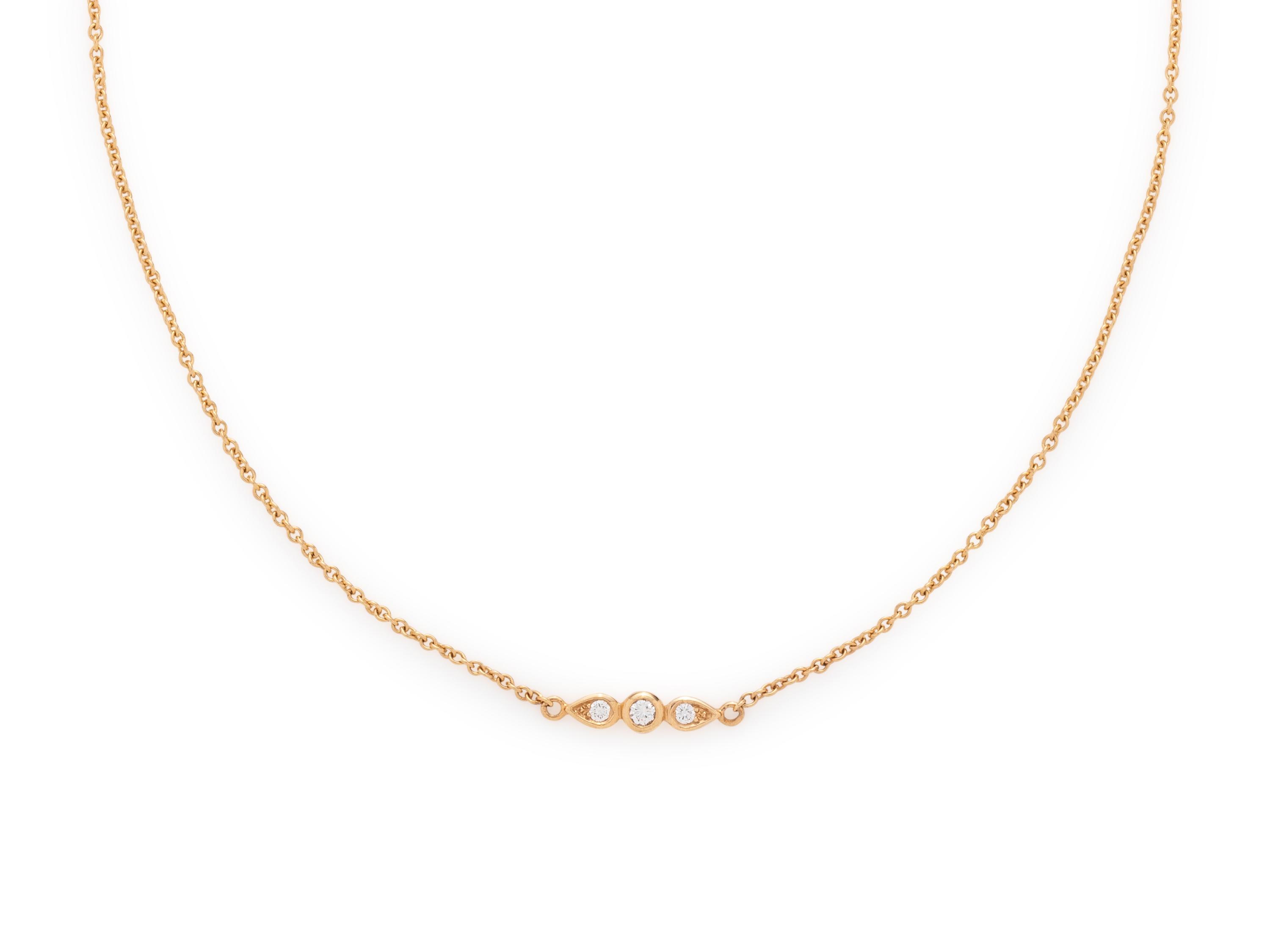 COLLECTION OF YELLOW GOLD AND DIAMOND NECKLACES