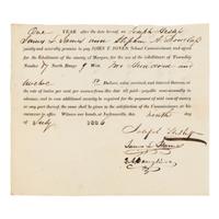 DOUGLAS, Stephen Arnold (1813-1861). A group of 14 documents and letters relating to Douglas's legal and political career, ca 1834-1857, comprising: