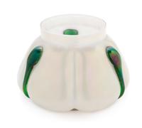 An Austrian Iridescent Applied Glass Vase, possibly Loetz Height 5 1/2.