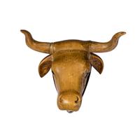 A Carved Wood Bull's Head Mount
