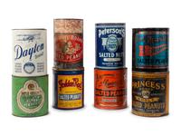 A Group of Eight Salted Peanut Tins